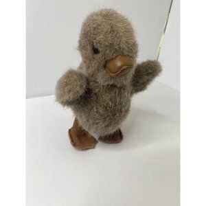 Gund 1986 Plush Chicken Chick Baby Suede Feet Leather Beak Stuffed Animal